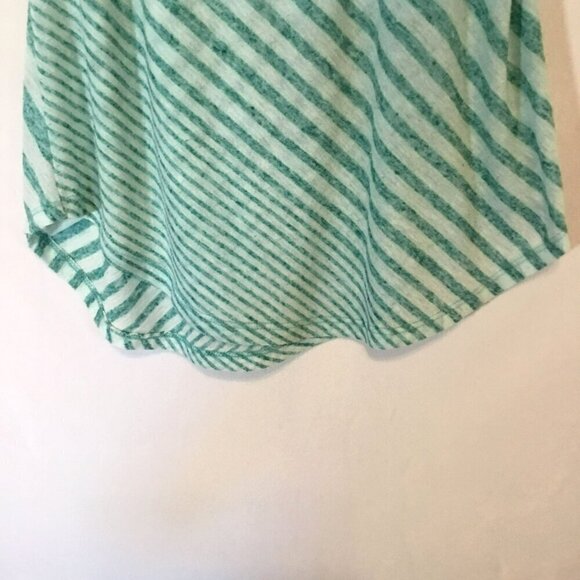 Delia's Tank Top Lightweight Chest Pocket Women's Size Small Turquoise Stripe - Picture 4 of 9